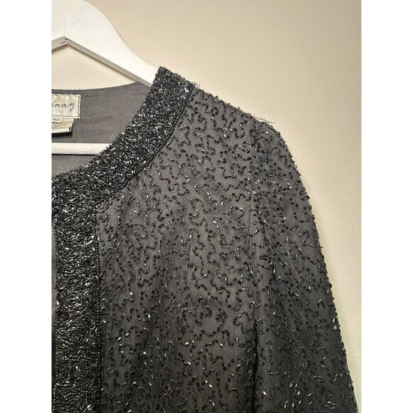 Sténay Beaded Longsleeve Jacket Top Size M - Picture 7 of 11